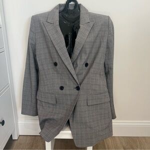 LOFT Charcoal Plaid Women's Blazer